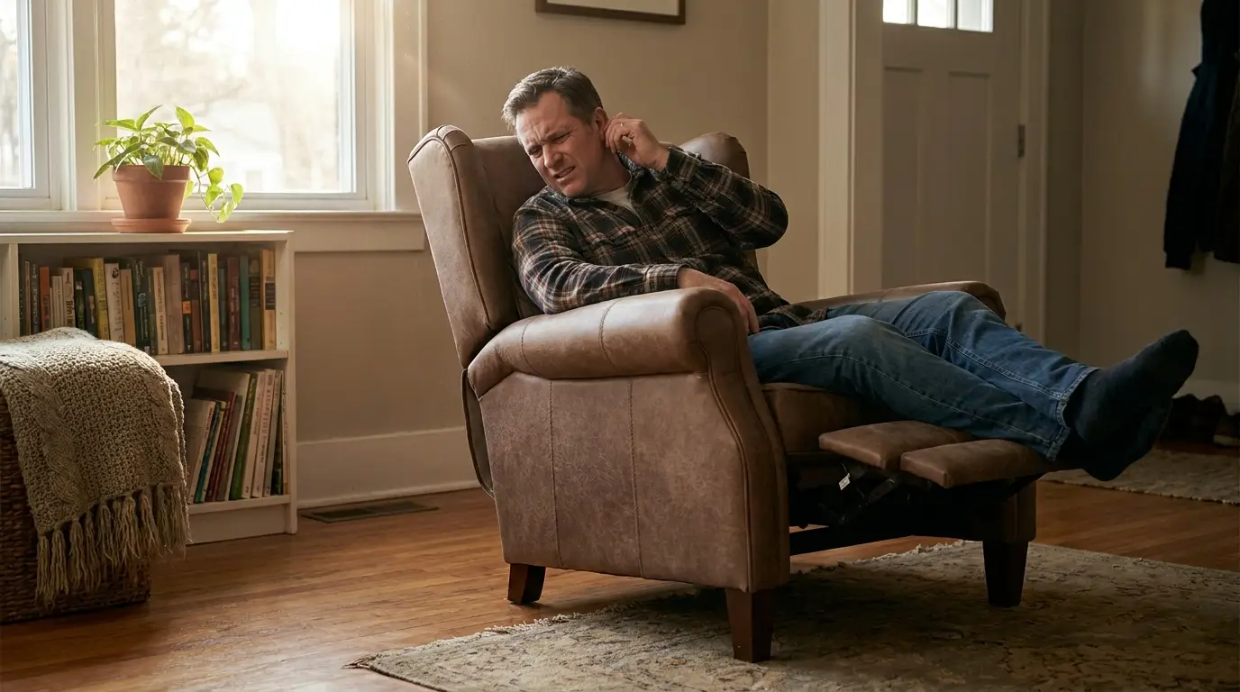 Fauteuil relax qui grince dans un salon – causes et solutions