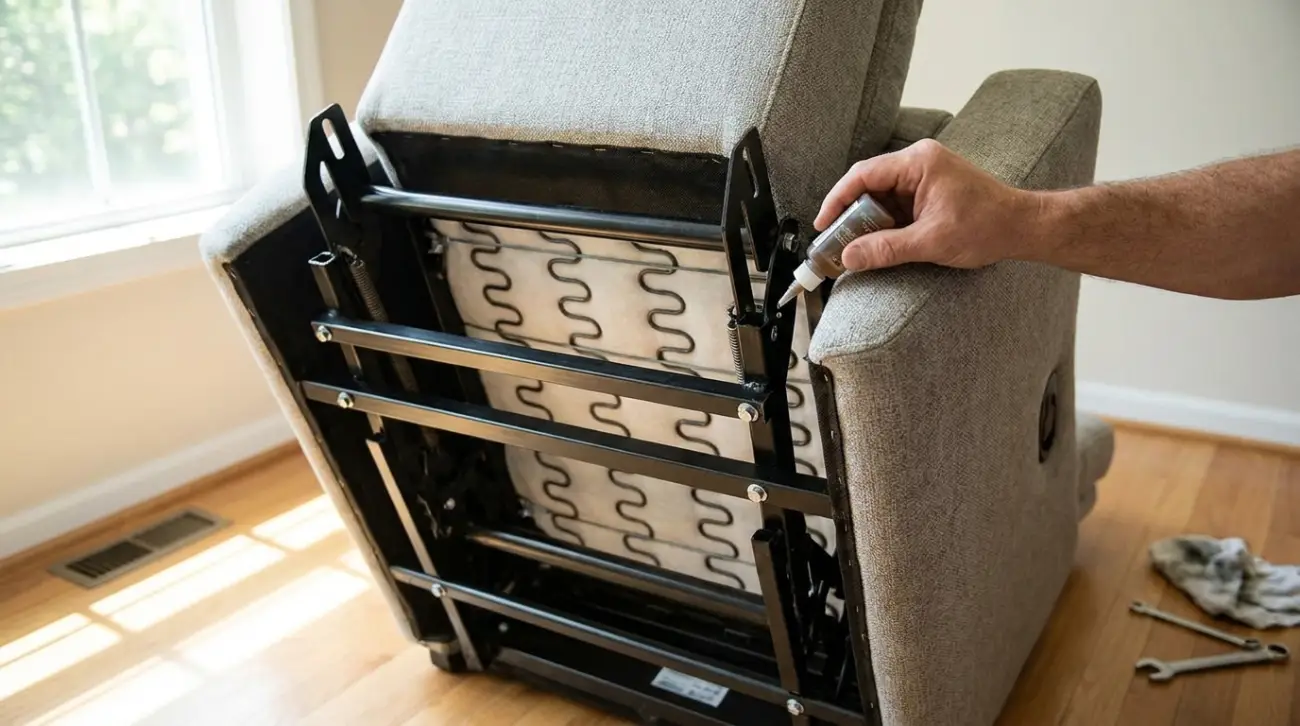 Réparation du mécanisme d'un fauteuil relax qui grince